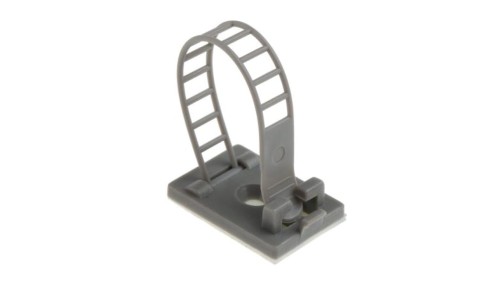 Spinka do kabli Regulowany zacisk, 17mm, materiał: Nylon 66, Samoprzylepny, 25 x 18 x 70mm, RS PRO