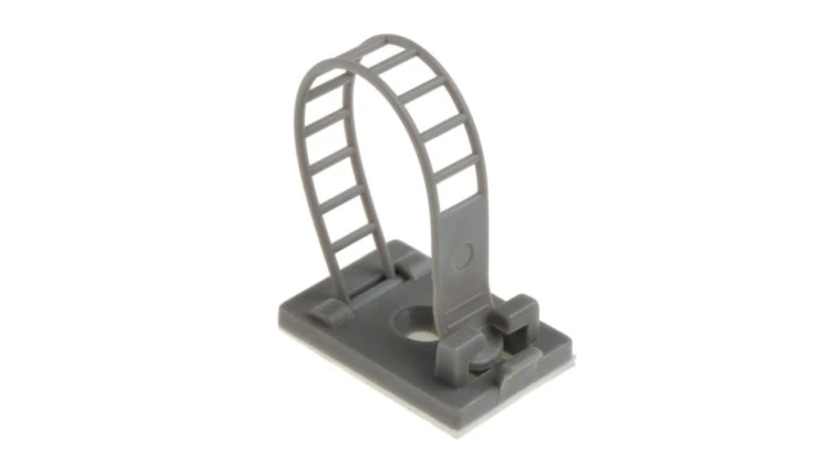 Spinka do kabli Regulowany zacisk, 17mm, materiał: Nylon 66, Samoprzylepny, 25 x 18 x 70mm, RS PRO
