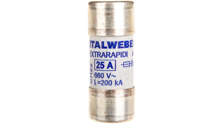 Wkładka bezpiecznikowa cylindryczna 22x58mm 25A aR 690V CH22UQ 002645013