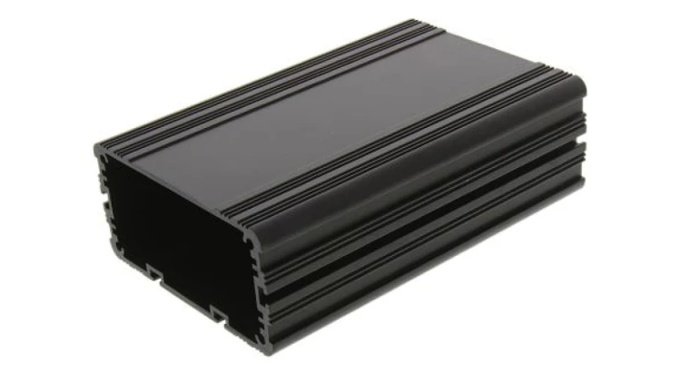 Obudowa urządzeń elektronicznych wentylowana, aluminiowa, Czarny, 125 x 81.4 x 40mm, RS PRO