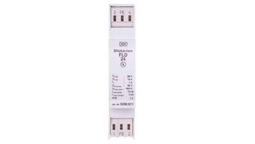 Ogranicznik przepięć dla systemów dwużyłowych 19VAC/28VDC 5kA 10kV FLD 24 5098611