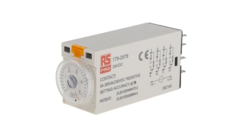 Przekaźnik czasowy zwłoczny jednofunkcyjny 0.2 → 5s 4PDT 4-stykowy 4PDT 24V dc