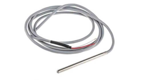 Termopara typ PT 1000, -20C do +100C 100mm kabel 2m, Stal nierdzewna