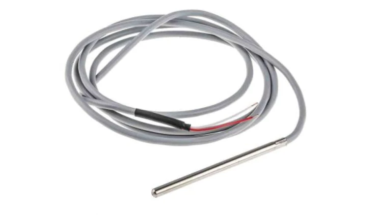 Termopara typ PT 1000, -20C do +100C 100mm kabel 2m, Stal nierdzewna