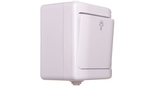BRYZA Przycisk hermetyczny /światło/ IP54 biały 180403 /20szt./