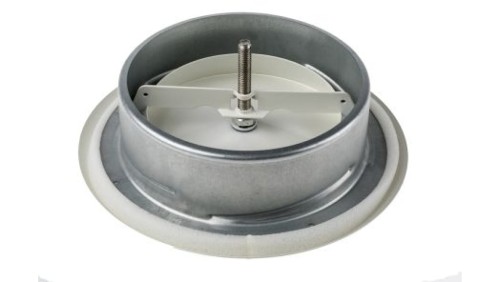 Air diffusion valve w/locknut,150mm duct