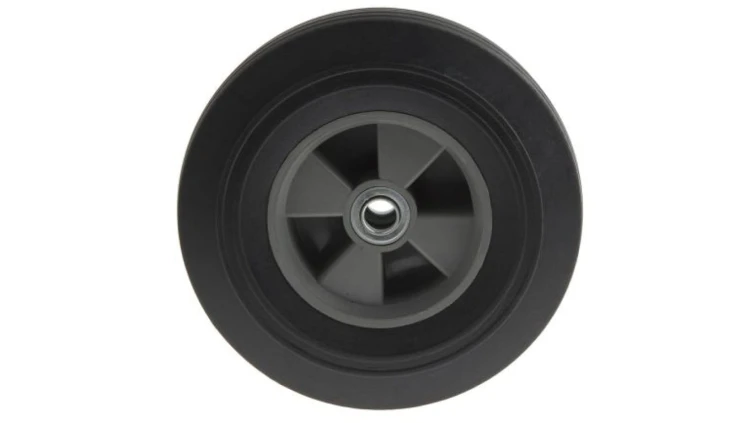 Kółko do wózka, Lite, Guma, Czarny, obc.: 600kg, śred.: 255mm, szer.: 60mm