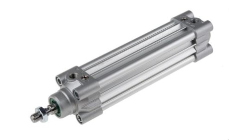 Siłownik profilowy, dwustronnego działania, CDEM Ø 32mm, skok 100mm, z amortyzacją elastyczną, RS PRO