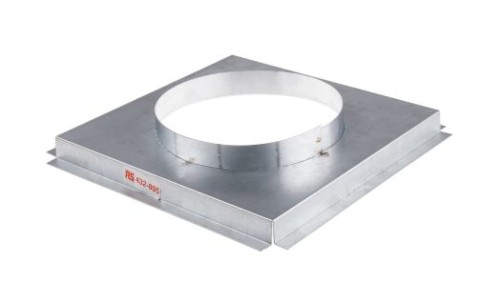 Podstawka z kołnierzem, 300 x 300mm, śr. kanału: 200mm, stal ocynkowana,
