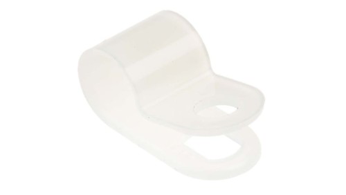 Zacisk typu P, Ø zew. 6.4mm, szer. 10mm, kolor: , kolor: Naturalny, materiał: Nylon