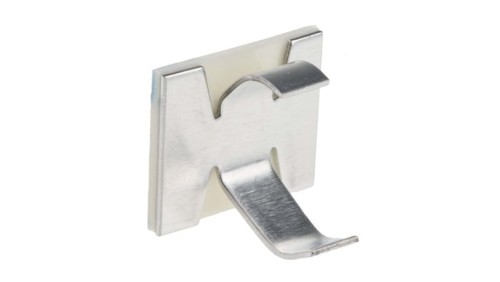 Spinka do kabli Zacisk otwarty, 9.5mm, materiał: Aluminium, Samoprzylepny, 19 x 16 x 14.9mm, RS PRO