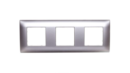 DANTE Ramka potrójna tworzywo ASA inox 454183