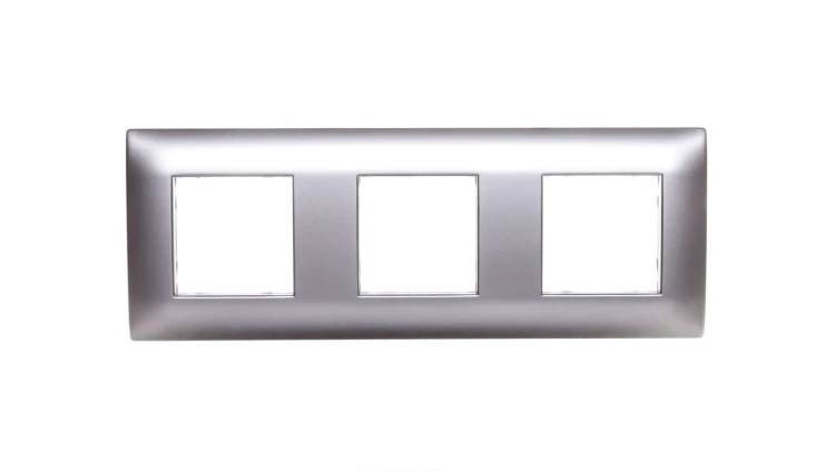 DANTE Ramka potrójna tworzywo ASA inox 454183