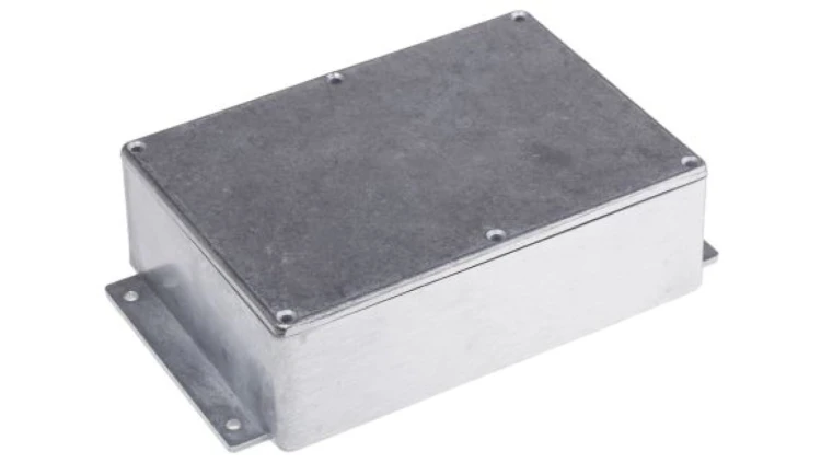 Obudowa ekranowana Srebrny z kołnierzem IP65 Neopren, 201.7 x 121.2 x 55.3mm, RS PRO