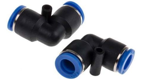 Złącze kątowe, Wciskane 12 mm, Wciskane 12 mm, 9,9 kgf/cm², 990 kPa