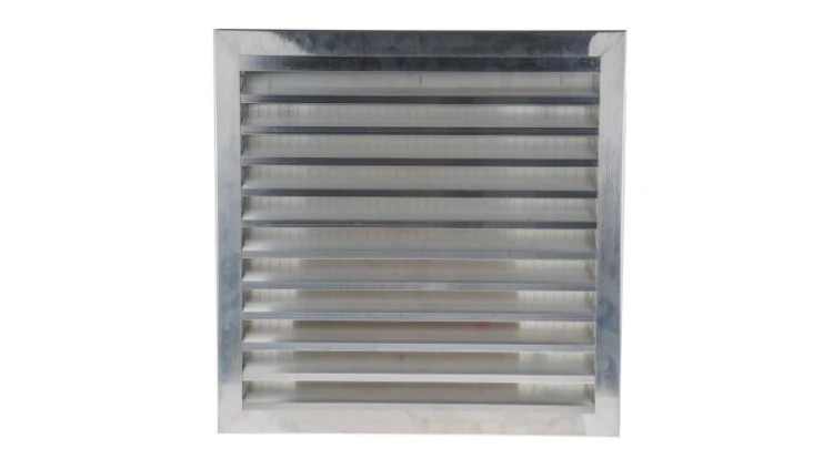 Żaluzja do wentylatorów, Srebrny, Aluminium, 501 x 501mm 32mm