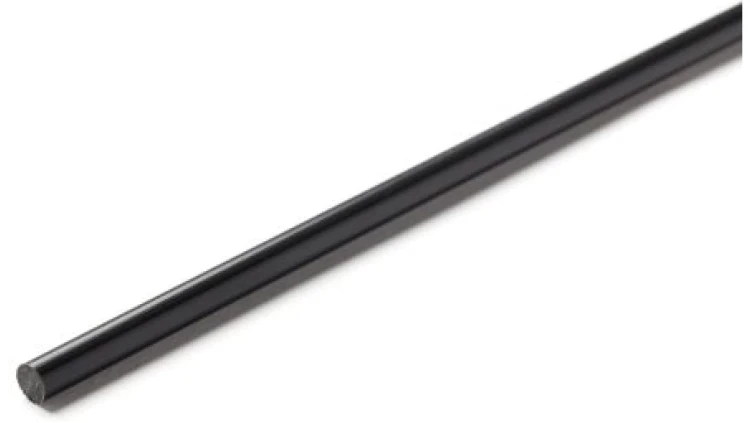 Pręt z polichlorku winylu PVC, Ø 6mm x 1m, kolor: Szary