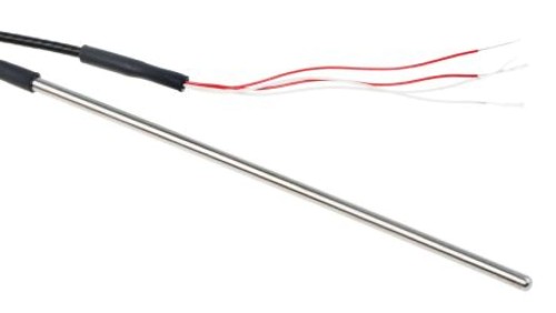 Termopara typ PT 100, -50C do +250C 125mm kabel 2m, Stal nierdzewna