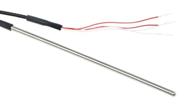 Termopara typ PT 100, -50C do +250C 125mm kabel 2m, Stal nierdzewna