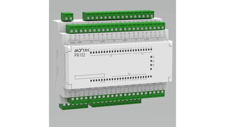 Uniwersalny, programowany sterownik PLC, 16DI, 8AI (u/i/r/DI), 2AO (u/i), 14DO (R), 2RS485, 24 VDC-PR102-24.2.2