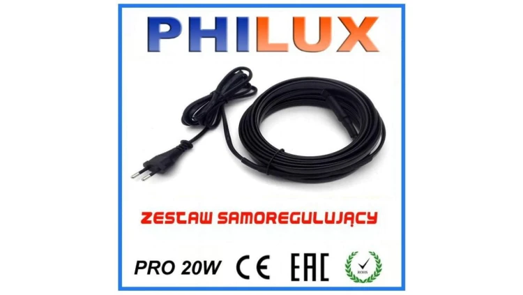 Kabel grzejny samoregulujący z wtyczką PRO 20W/m /1mb/