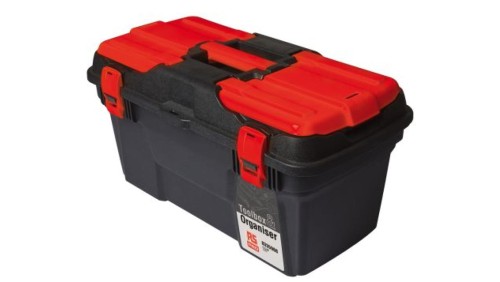 Skrzynka narzędziowa, kolor: Czarny, czerwony, 494 x 263 x 250mm, materiał: Plastik, RS PRO
