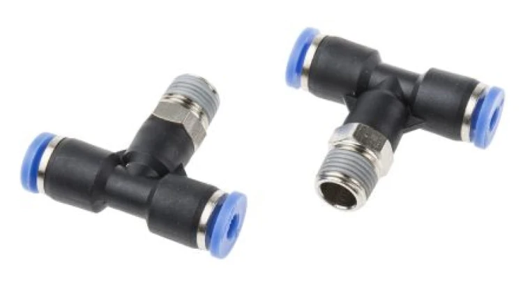 Adapter gwintowany teowy typu gwint – rura, 10 barów