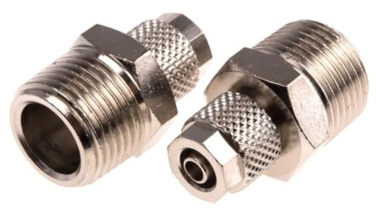 Adapter gwintowany prosty gwint – rura, 15 barów
