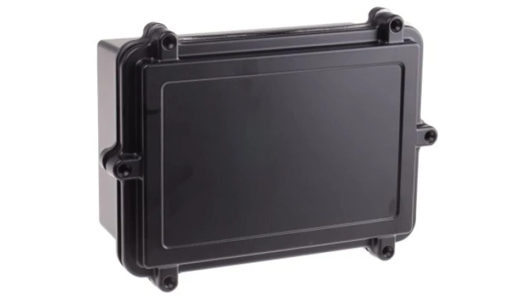 Obudowa ekranowana Czarny z kołnierzem IP67 Silikon, 202 x 142 x 80mm, RS PRO