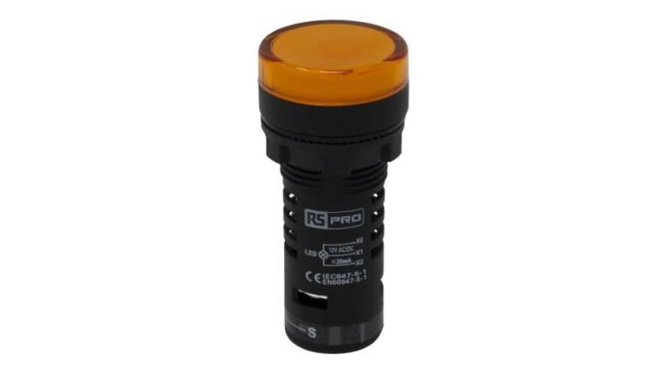 Lampka kontrolna w komplecie z układem testowym, Ø 22mm, IP65, RS PRO