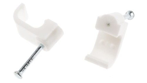 Spinka do kabli Prostokątna obejma do kabli, materiał: PE, 10 x 11.6 x 9.7mm, RS PRO