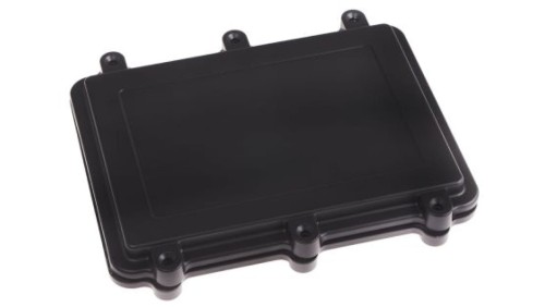 Obudowa ekranowana Czarny z kołnierzem IP67 Silikon, 200 x 150 x 28mm, RS PRO
