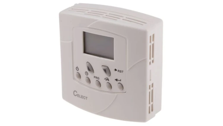 Termostaty, 0 → +50C, konf. 7 dni, 24 → 240 V AC, RS PRO