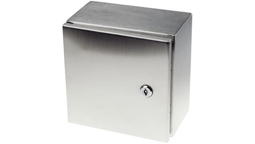 Szafka ścienna rozdzielcza, materiał: Stal nierdzewna typu 304, IP66, 240 x 240 x 150mm, RS PRO
