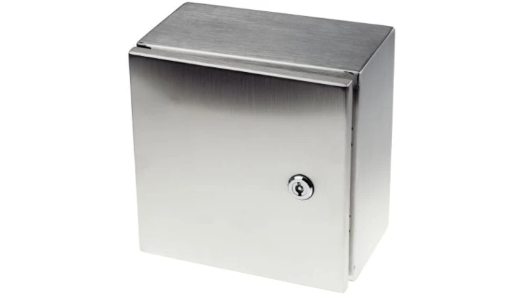 Szafka ścienna rozdzielcza, materiał: Stal nierdzewna typu 304, IP66, 240 x 240 x 150mm, RS PRO