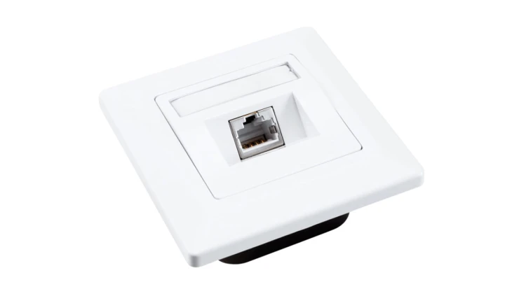 Gniazdko Solarix CAT6 STP 1 x RJ45 podtynkowe białe SX9-1-6-STP-WH