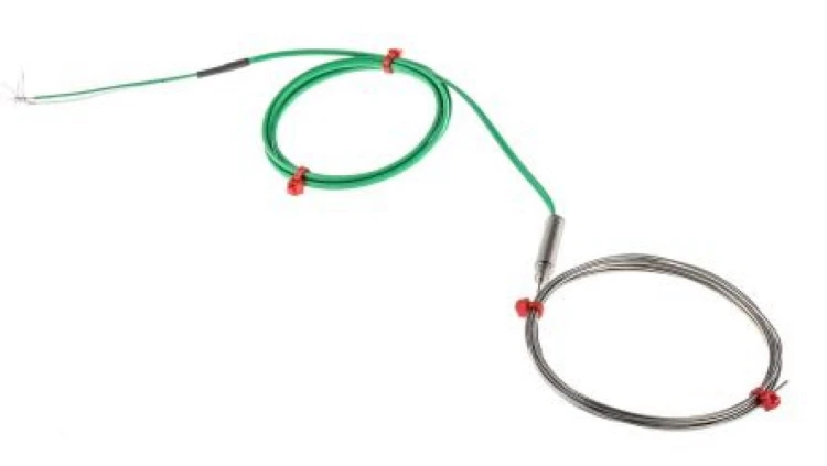 Termopara typ K do +1100C 2m kabel 1m, Stal nierdzewna IEC