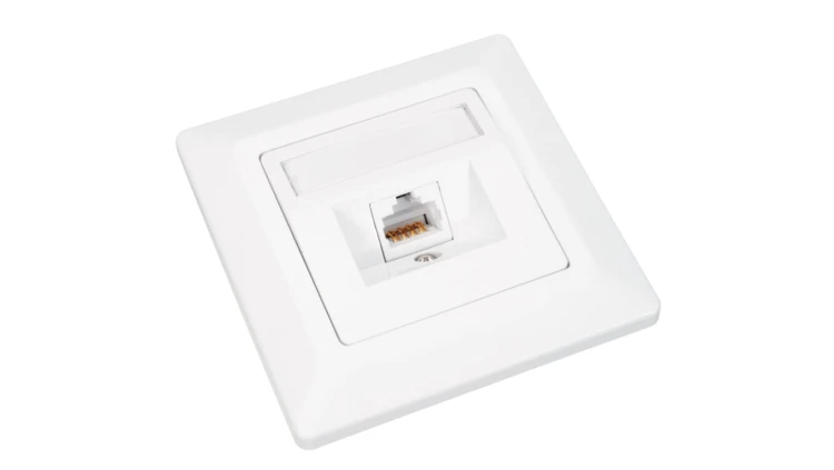 Gniazdko Solarix CAT6 UTP 1 x RJ45 podtynkowe białe SX9-1-6-UTP-WH