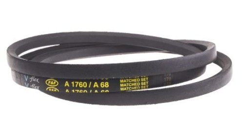 Pas napędowy, profil A, materiał: PET, guma, 13mm x 8mm x 1.72m, RS PRO
