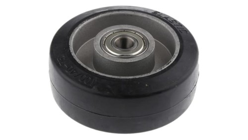 Kółko do wózka, Lite, Guma, Czarny, obc.: 160kg, śred.: 100mm, szer.: 40mm