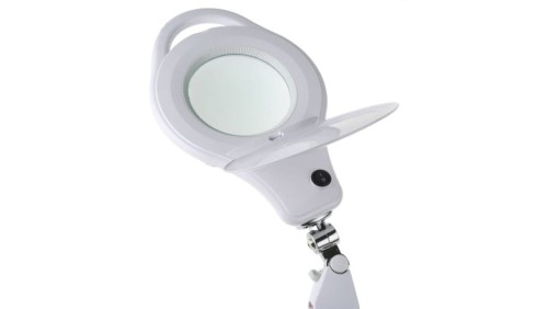 Lampa z lupą, 3 dioptre, 5dioptrii, 125mm, Montaż zaciskowy na stole, LED, 8W, 220V ac, Typ C – wtyk europejski, typ G