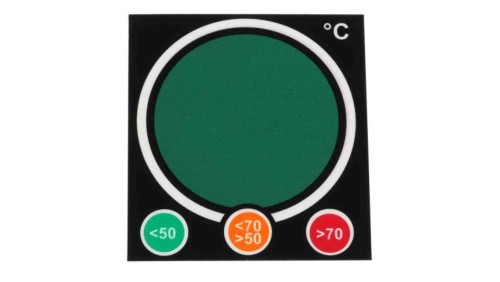 Wskaźnik temperatury — etykieta 3-skalowy