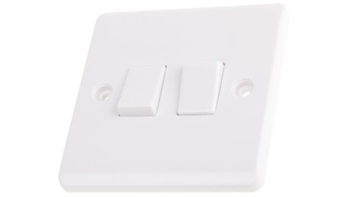 Włącznik światła, 10A, 250V, 2-przyciskowy, 2-biegunowy, IP20, RS PRO