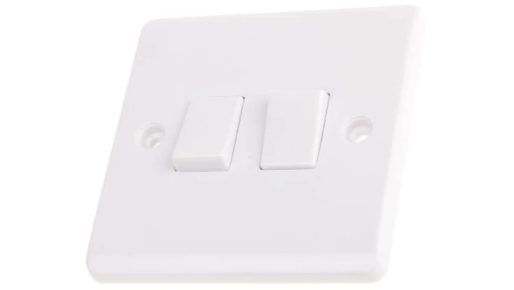 Włącznik światła, 10A, 250V, 2-przyciskowy, 2-biegunowy, IP20, RS PRO