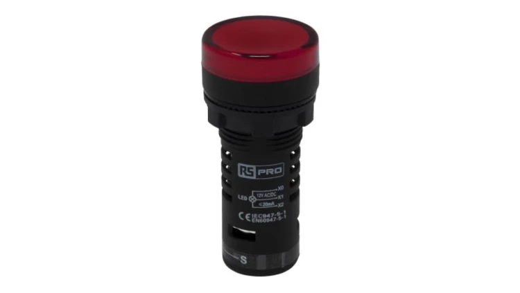 Lampka kontrolna w komplecie z układem testowym, Ø 22mm, IP65, RS PRO