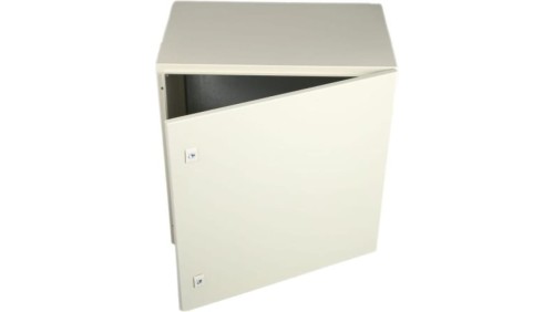 Szafka ścienna rozdzielcza RAL 7032, materiał: Stal, IP66, 600 x 600 x 400mm, RS PRO