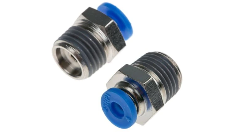 Adapter gwintowany prosty gwint – rura, 10 barów