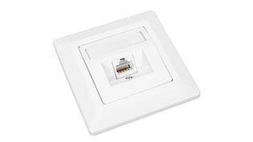 Gniazdko Solarix CAT5E UTP 1 x RJ45 podtynkowe białe SX9-1-5E-UTP-WH