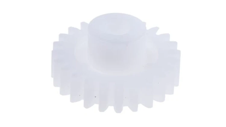 Koło zębate walcowe, moduł: 1, l.zębów: 24, śr. piasty: 11.7mm, śr. otworu: 5mm, POM