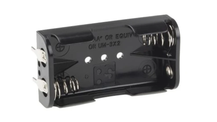 Uchwyt do baterii, x 2, montaż na PCB